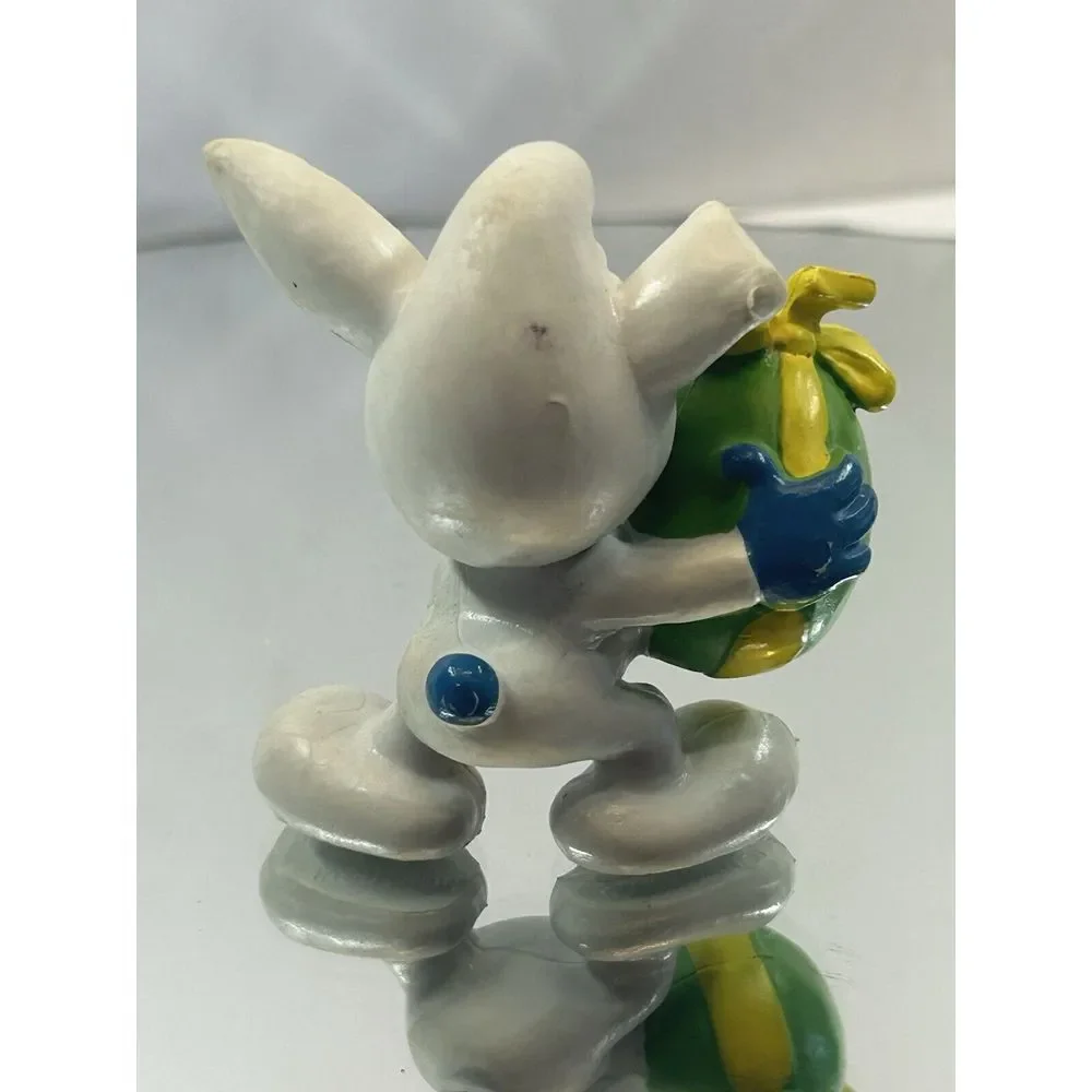 Smurf Easter‎ Bunny Figure Smurfs Egg VINTAGE ORIGINAL Classic PVC Toy PEYO